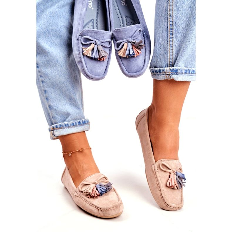 Evento Mocasini de damă Suede 20PB35-2003 Albastru Donna Mia 2