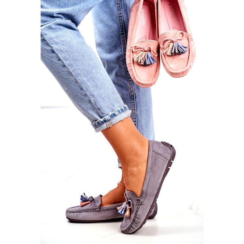 Evento Mocasini de damă Suede 20PB35-2003 Albastru Donna Mia 1