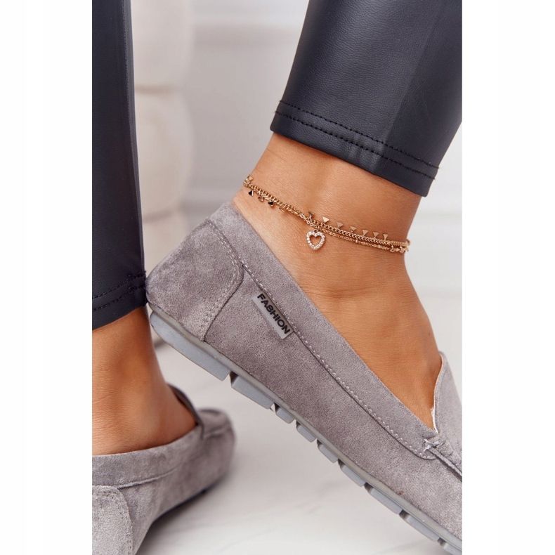 PH1 Mocasini din piele de damă gri San Marino 4