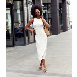 Sandale cu toc înalt din piele de căprioară S.Barski LJ432-1 Bej 2