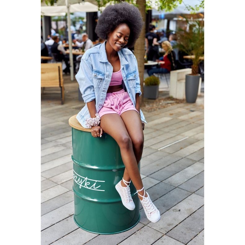 PS1 Adidași logați pentru femei Alb-roz Ziua liberă 1