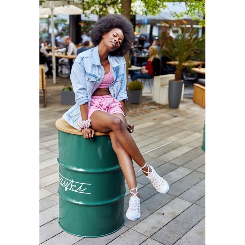 PS1 Adidași logați pentru femei Alb-roz Ziua liberă 2