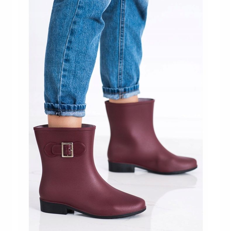 SHELOVET Galoșuri de cauciuc cu cataramă roșu 1