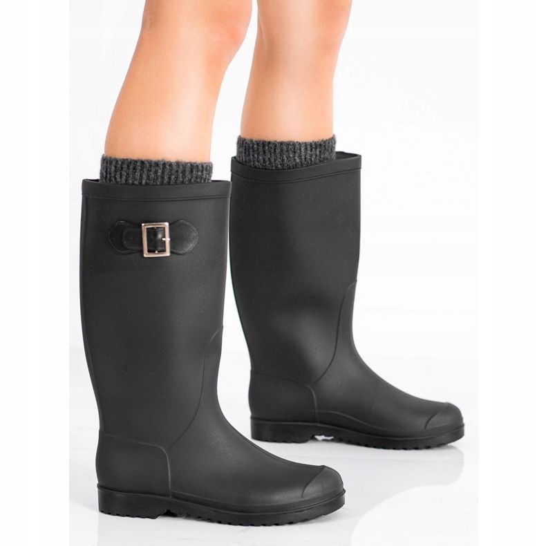 SHELOVET Galosuri de cauciuc ridicate negru 1