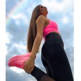 SHELOVET Adidași clasici din piele ecologică roz 2