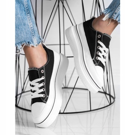 Seastar Adidași la modă pe platformă negru 2