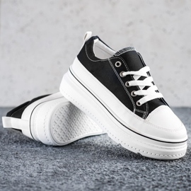 Seastar Adidași la modă pe platformă negru 1