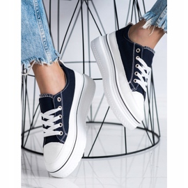 Seastar Adidași la modă pe platformă albastru marin albastru 3