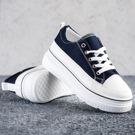Seastar Adidași la modă pe platformă albastru marin albastru 1