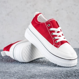 Seastar Adidași la modă pe platformă roșu 1