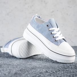 Seastar Adidași la modă pe platformă albastru 1