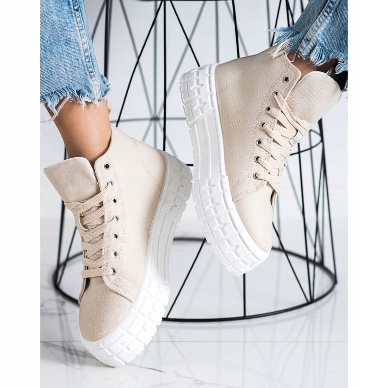 Goodin Adidași de modă înaltă bej 1