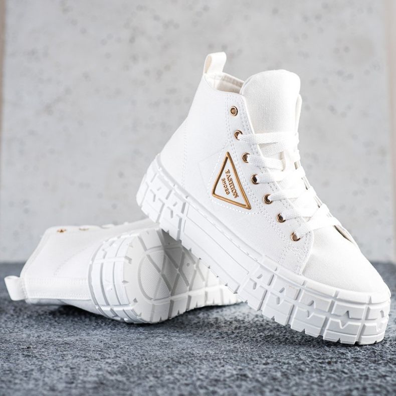 Goodin Adidași de modă înaltă alb 1