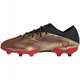 Ghete de fotbal Adidas Nemeziz Messi.1 Fg Jr FY0806 portocaliu, auriu de aur 2