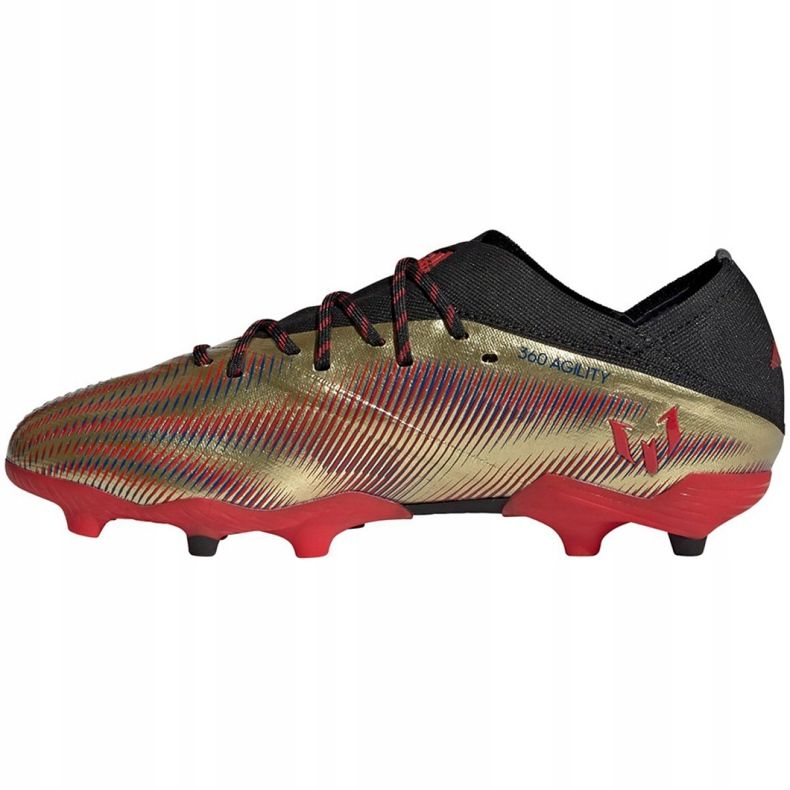 Ghete de fotbal Adidas Nemeziz Messi.1 Fg Jr FY0806 portocaliu, auriu de aur 2 Ghete de fotbal Adidas Nemeziz Messi.1 Fg Jr FY0806 portocaliu, auriu de aur 2