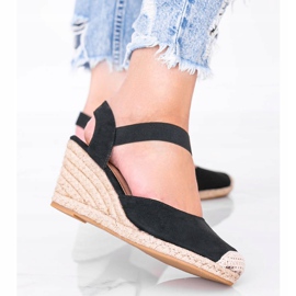 Espadrile negre pe pană de Louise negru 2