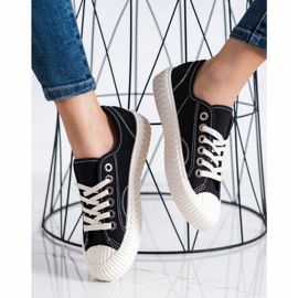 SHELOVET Adidași pe platformă negru 2