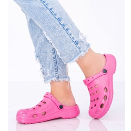 Papuci de croșetat pentru femei roz Karolinos 1