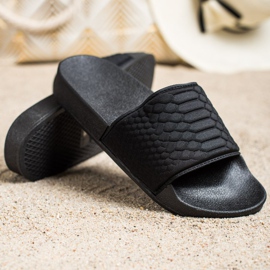 SHELOVET Papuci din material textil negru 1