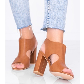 Sandale maro pe stâlpul Gally 1 Sandale maro pe stâlpul Gally 1