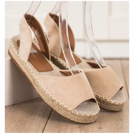Ideal Shoes Espadrile alunecoase bej 1