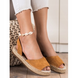 Ideal Shoes Espadrile alunecoase maro 2 Ideal Shoes Espadrile alunecoase maro 2