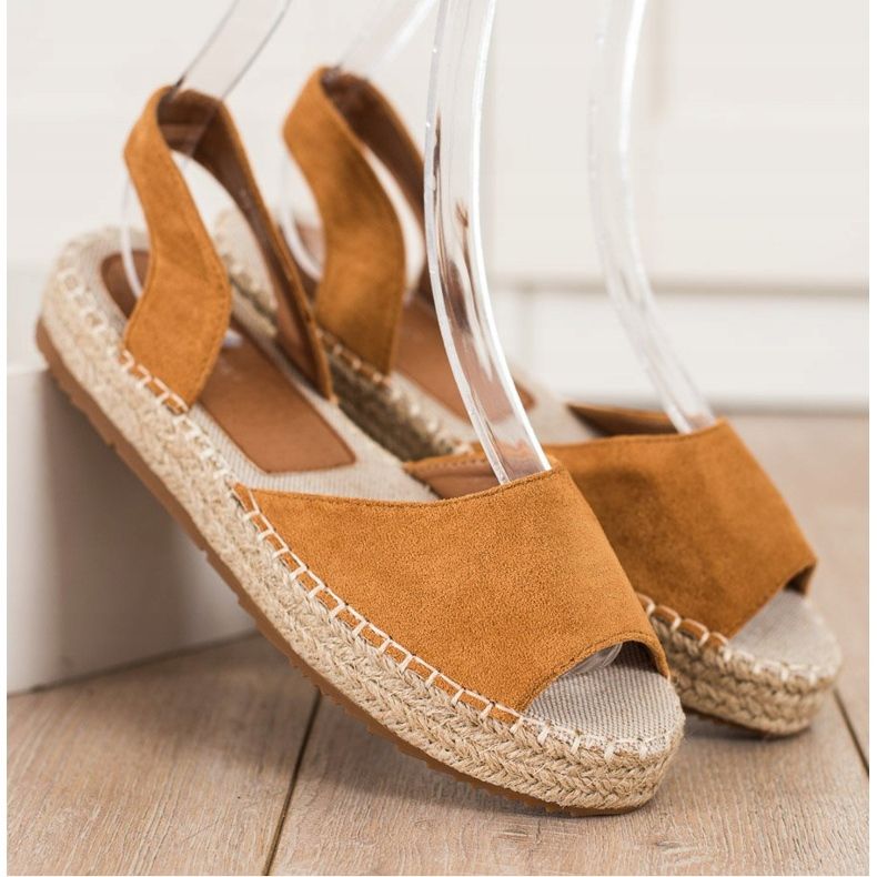 Ideal Shoes Espadrile alunecoase maro 1 Ideal Shoes Espadrile alunecoase maro 1