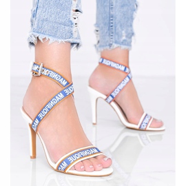 Sandale cu toc stiletto alb Venusi 1