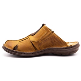 Polbut Papuci bărbați din piele 312 roșii multicolor portocale 1 Polbut Papuci bărbați din piele 312 roșii multicolor portocale 1