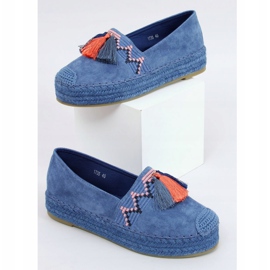 Albastru 1735 Espadrile cu franjuri albastre 1