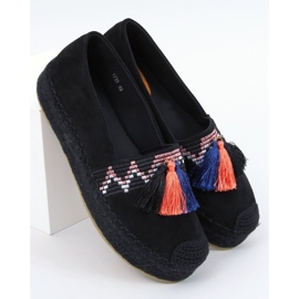Negru 1735 Espadrile negre cu franjuri 1 Negru 1735 Espadrile negre cu franjuri 1