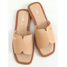 Papuci bej femei 3526 Camel 1