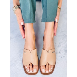 Papuci bej femei 3526 Camel 3