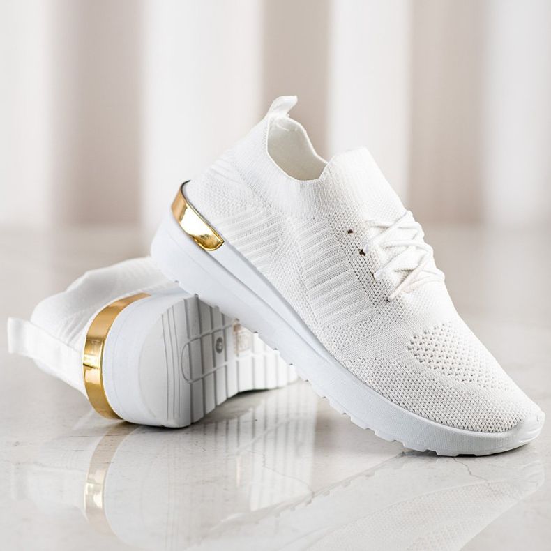 SHELOVET Adidași alunecați confortabili alb 1