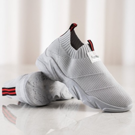 SHELOVET Adidași gri de modă, cu alunecare 1