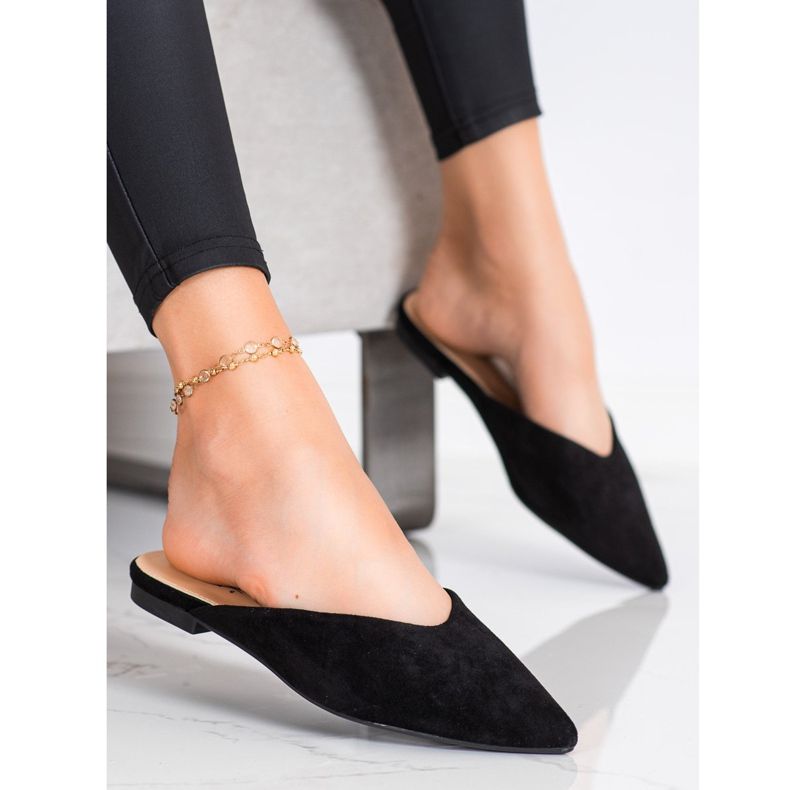 Seastar Papuci Spitz Suede negru 2