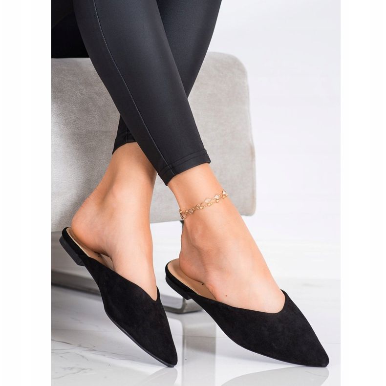 Seastar Papuci Spitz Suede negru 1