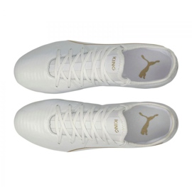 Ghete de fotbal Puma King Pro M Fg 09 alb alb 2 Ghete de fotbal Puma King Pro M Fg 09 alb alb 2