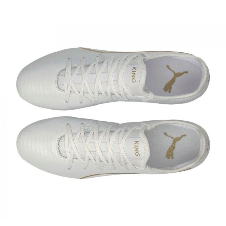 Ghete de fotbal Puma King Pro M Fg 09 alb alb 2 Ghete de fotbal Puma King Pro M Fg 09 alb alb 2