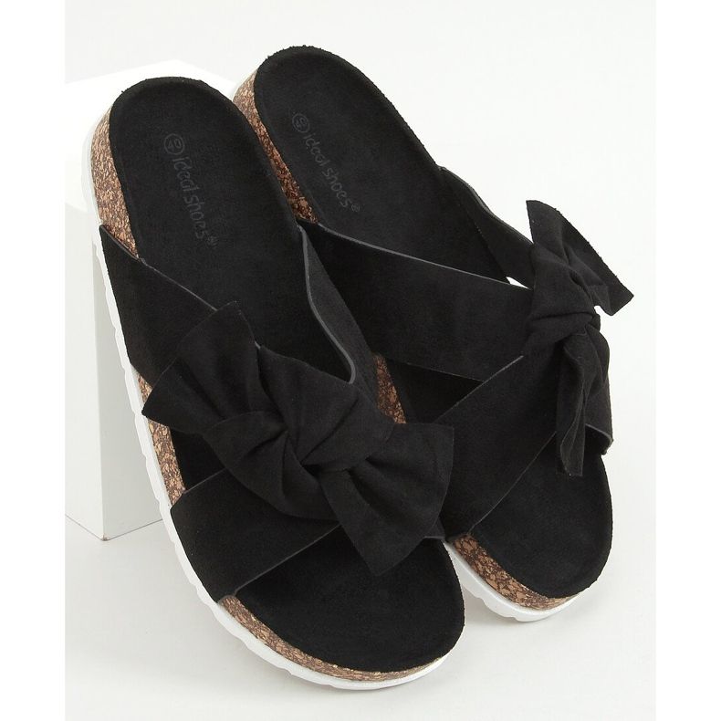 Papuci negri din plută 7853 Negru 1