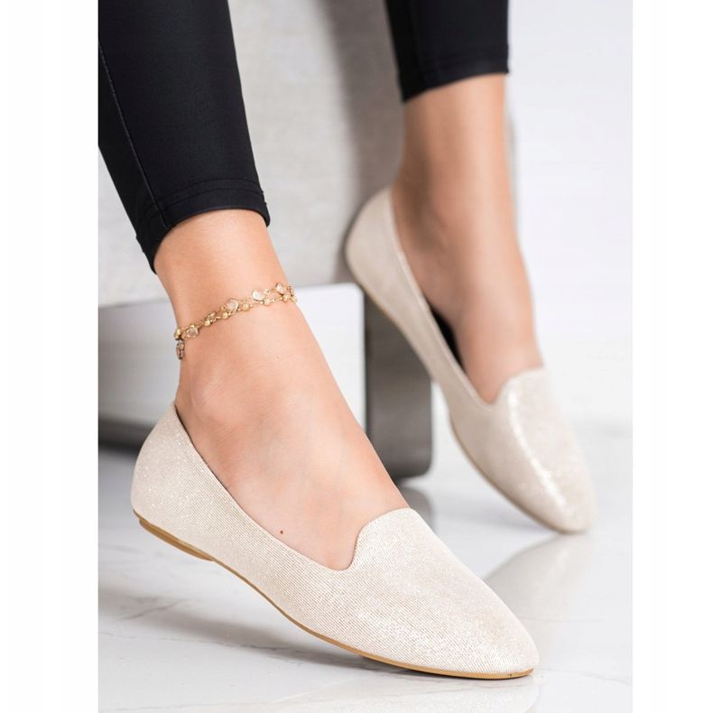 Super Mode Balerini sclipici de aur 1 Super Mode Balerini sclipici de aur 1