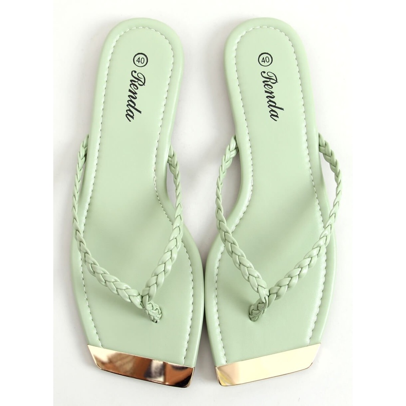 Flip-flops de menta 35-220 Verde 1