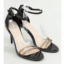 Sandale negre pe toc înalt P2L6735-6 Negru 1