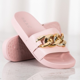 SHELOVET Papuci Roz Cu Ornament 2