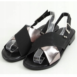 Sandale dama negre S060117 Negre negru argint 1