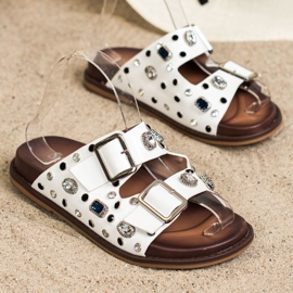 Seastar Flip-flops la modă cu cristale alb 3
