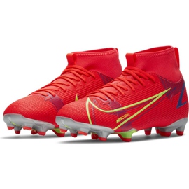 Pantof de fotbal Nike Mercurial Superfly 8 Academy Mg Jr CV1127 600 roșu 2