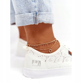 Adidași de dantelă pentru dama Big Star W274925 Alb 5