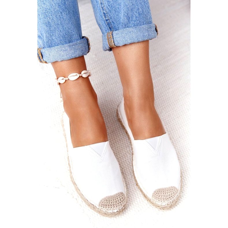 Espadrile pe talpă împletită Big Star HH274493 Alb bej 5