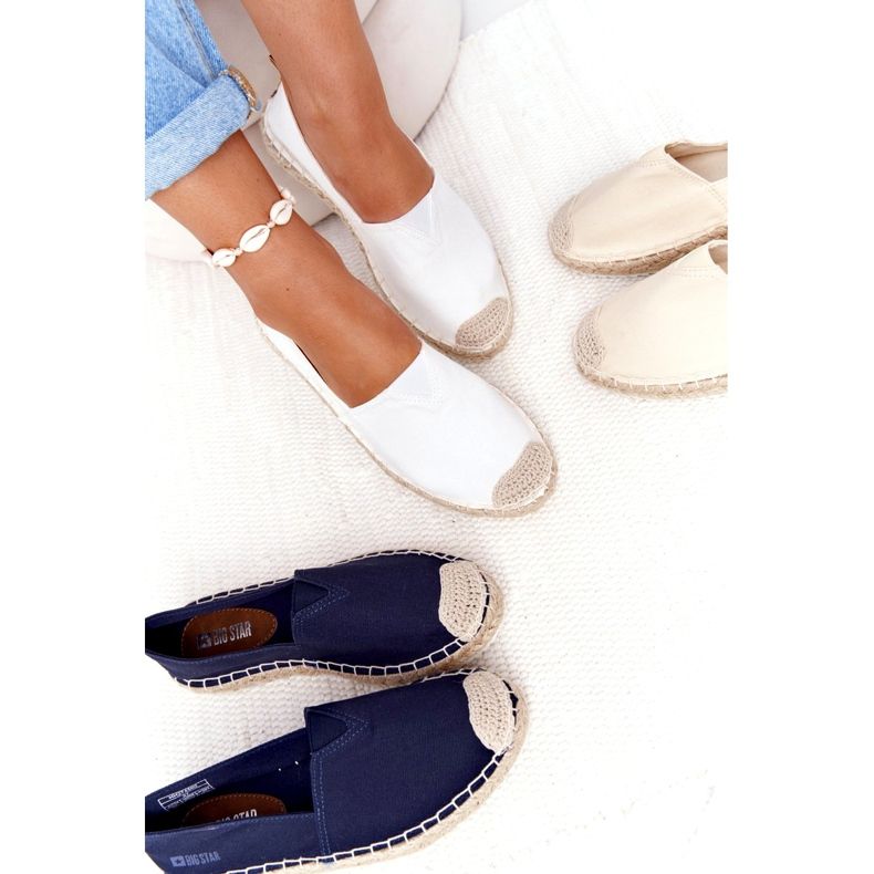 Espadrile pe talpă împletită Big Star HH274493 Alb bej 3